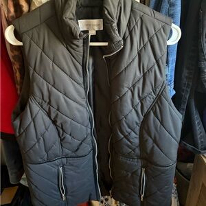 Modern Quilted Puffer Vest in Black